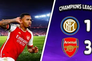 Inter Milan vs Arsenal 1-3: Sucic lập công nhưng Jesus xuất thần cú đúp, Gyokeres góp công giúp HLV Mikel Arteta hạ Inter dễ dàng