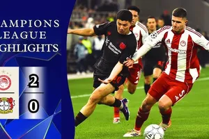 Olympiacos vs Leverkusen 2-0: Costinha sớm phá lưới ngay phút thứ 2, Mehdi Taremi ấn định chiến thắng bất ngờ