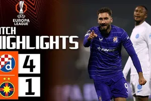 Dinamo Zagreb vs FCSB 4-1: Mounsef Bakrar mở bàn, Dion Drena Beljo ghi cú đúp, Sandro Kulenovic chốt hạ 3 điểm