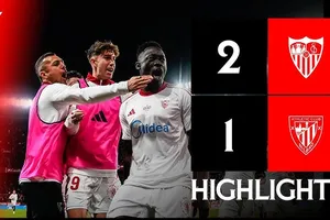Sevilla vs Athletic Bilbao 2-1: Robert Navarro mở bàn, Gerard Fernandez lập tức gỡ hòa, Akor Adams chốt hạ 3 điểm nhờ penalty