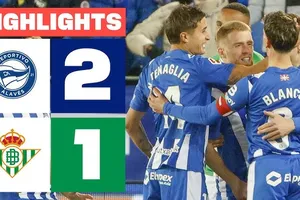 Alaves vs Betis 2-1: Vicente sớm mở bàn, Martinez nhân đôi tỷ số, Abde Ezzalzouli ghi bàn danh dự, Alaves bỏ túi 3 điểm quý giá