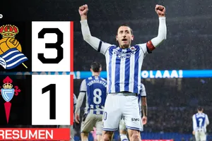 Sociedad vs Celta Vigo 3-1: Oyarzabal tỏa sáng cú đúp, Caleta-Car bị thẻ đỏ, Iglesias lập công, Brais Mendez chốt hạ chiến thắng