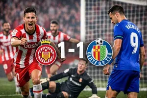 Girona vs Getafe 1-1: Luis Vazquez đệm bóng tung nóc lưới, Vitor Reis kịp đánh đầu cứu thua phút bù giờ cuối cùng