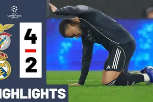 Benfica vs Real Madrid 4-2: Mbappe, Schjelderup đua tài ghi cú đúp, Pavlidis, Trubin tạo địa chấn hạ Real, Asencio, Rodrygo bị thẻ đỏ