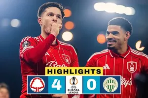 Nottingham Forest vs Ferencvaros 4-0: Otvos phản lưới nhà tặng quà, Jesus ghi cú đúp, McAtee chốt hạ chiến thắn trên chấm penalty