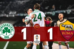 Panathinaikos vs AS Roma 1-1: Gianluca Mancini bị thẻ đỏ, Vicente Taborda mở bàn, Jan Ziołkowski kịp cứu thua Roma vào tốp 8 Europa League