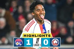 Lyon vs LOSC Lille 1-0: Ruben Kluivert đột phá dọn cỗ, Noah Nartey ghi bàn duy nhất, bỏ túi 3 điểm, Lyon vào tốp 4 Ligue 1