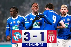 Strasbourg vs AS Monaco 3-1: Martial Godo sớm mở bàn, Julio Enciso ghi cú đúp chốt hạ vé gặp Reims ở Tứ kết Coupe de France