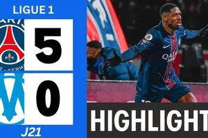 PSG vs Marseille 5-0: Dembele tỏa sáng cú đúp, Medina phản lưới nhà, Kvaratskhelia, Lee Kang In góp công chiến thắng 5 sao