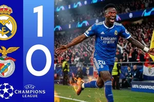 Benfica vs Real Madrid 0-1: Kylian Mbappe kém duyên, Vinicius cứa lòng tuyệt đẹp hạ gục chủ nhà, Real tiếp đón HLV Jose Mourinho ở lượt về 