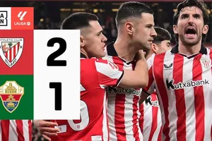 Athletic Bilbao vs Elche 2-1: Gorka Guruzeta tỏa sáng cú đúp nhờ penalty, Andre Silva lập công, Bilbao chen chân vào tốp 8 La Liga