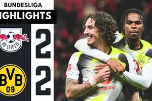 Leipzig vs Borussia Dortmund 2-2: Baumgartner sớm tỏa sáng cú đúp, Cardoso phản lưới nhà, Fabio Silva cứu thua, giúp Dortmund chia điểm 