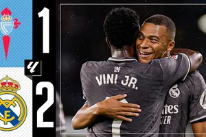 Celta Vigo vs Real Madrid 1-2: Tchouameni mở bàn, Borja gỡ hòa, Valverde kịp chốt hạ chiến thắng phút bù giờ, Real còn thua Barca 1 điểm