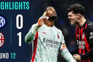 AC Milan vs Inter Milan 1-0: Fofana kiến tạo, Estupinan bất ngờ hạ Inter nhưng Milan vẫn đang xếp sau Inter vì thua 7 điểm trên BXH Serie A