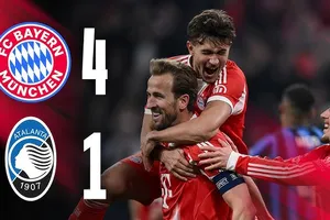 Bayern Munich vs Atalanta 4-1 (10-2): Harry Kane, Karl, Diaz thị uy sức mạnh, Bayern gặp Real Madrid ở tứ kết Champions League