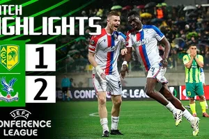 AEK Larnaca vs Crystal Palace 1-2 (1-2): Ismaila Sarr sắm vai người hùng, đấu Fiorentina ở tứ kết Europa Conference