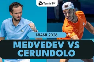 Francisco Cerundolo vs Daniil Medvedev 6-0, 4-6, 7-5: Hạ Medvedev gây địa chấn, Cerundolo gặp Ugo Humbert ở vòng 4 Miami Open 2026