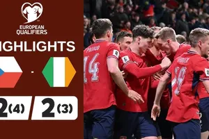 CH Czech vs Ireland 2-2 (pen 4-3): Schick, Krejci lập công, penalty cân não, bước tiếp vòng chung kết play-off tranh vé dự World Cup 2026