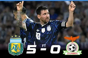 Giao hữu, Argentina vs Zambia 5-0: Alvarez mở bàn, sao Messi tỏa sáng, Otamendi, Barco góp công chiến thắng, Chanda phản lưới nhà 
