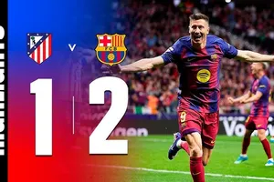 Atletico Madrid vs Barcelona 1-2: Simeone mở bàn, Nico Gonzalez bị thẻ đỏ, Rashford, Lewandowski ngược dòng, Barca hơn Real 7 điểm, dẫn đầu La Liga