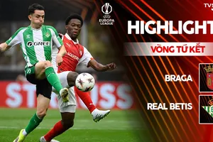 Braga vs Real Betis 1-1: Grillitsch đánh gót điệu nghệ thắp lên hy vọng nhưng Cucho gỡ hòa nhờ chấm penalty, hẹn lượt về ở sân La Cartuja