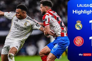 Real Madrid vs Girona 1-1: Valverde sút đẹp mắt hạ thủ thành Gazzaniga, Lemar sút xa chéo góc gỡ hòa, Real bám đuổi Barca 