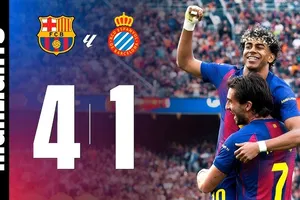 Barcelona vs Espanyol 4-1: Torres ghi cú đúp sau 25 phút, Yamal lập công, Rashford khẳng định sức mạnh Barca, xứng đáng đăng quang La Liga