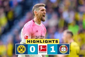 Borussia Dortmund vs Bayer Leverkusen 0-1: Andrich sút xa bất ngờ, thủ thành Kobel nhìn bóng vào lưới, Leverkusen hạ Dortmund giành 3 điểm