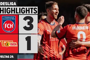 Heidenheim vs Union Berlin 3-1: Mathias Honsak tỏa sáng cú đúp, Budu Zivzivadze góp công chiến thắng, tìm đường trụ hạng Bundesliga