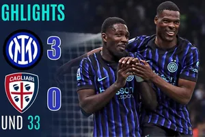 Inter Milan vs Cagliari 3-0: Bùng nổ hiệp 2, Thuram, Barella, Zielinski đua tài, Inter hơn Napoli 12 điểm, chót vót đỉnh Serie A