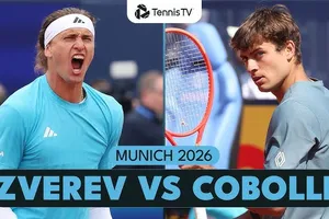Alexander Zverev vs Flavio Cobolli 3-6, 3-6: Cobolli gây địa chấn biến Zverev thành cựu vương, đấu Ben Shelton ở chung kết Munich Open
