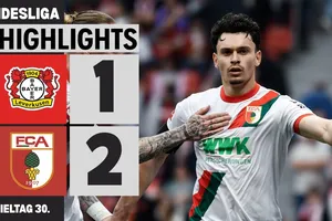 Bayer Leverkusen vs Augsburg 1-2: Patrik Schick mở bàn nhưng Fabian Rieder lập tức tỏa sáng cú đúp ngược dòng chiến thắng