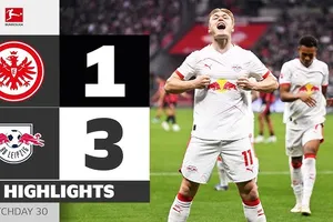 Eintracht Frankfurt vs Leipzig 1-3: Hugo Larsson lập công nhưng Yan Diomande, Antonio Nusa, Conrad Harder bỏ túi 3 điểm