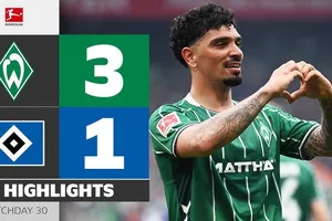 Werder Bremen vs Hamburger 3-1: Jens Stage xuất thần cú đúp, Cameron Puertas chốt hạ chiến thắng dễ dàng 