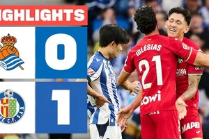Real Sociedad vs Getafe 0-1: Brais Mendez hỏng penatly, Jon Gorrotxategi bất ngờ phản lưới nhà, Getafe vượt mặt Sociedad vào tốp 6 La Liga