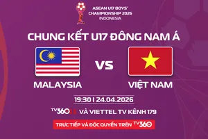 TV360 độc quyền phát sóng trận Chung kết U17 Đông Nam Á 2026: U17 Việt Nam vs U17 Malaysia 