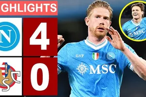 Napoli vs Cremonese 4-0: McTominay mở bàn, Terracciano phản lưới nhà, De Bruyne, Santos chốt hạ, Napoli vượt mặt Milan xếp nhì Serie A 