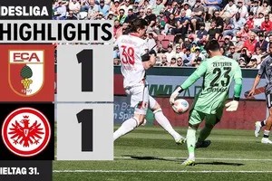 Augsburg vs Eintracht Frankfurt 1-1: Anton Kade đón bóng dội cột đệm cận thành, Doan Ritsu sút góc xa gỡ hòa đẹp mắt