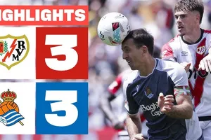 Rayo Vallecano vs Real Sociedad 3-3: Bất phân thắng bại, 6 bàn kịch tính, Camello, Lejeune, Zurawski, Oyarzabal, Oskarsson đua tài ghi bàn