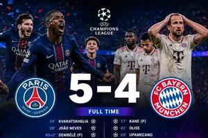 PSG vs Bayern Munich 5-4: Kvaratskhelia, Neves, Dembele xuất thần tỏa sáng, Harry Kane, Olise.Upamecano, Diaz lập công, hấp dẫn lượt về