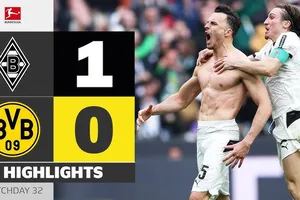 M'gladbach vs Borussia Dortmund 1-0: Haris Tabakovic chốt hạ chiến thắng phút 88, bỏ túi 3 điểm, Dortmund vững vị trí nhì bảng Bundesliga