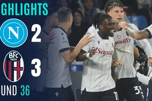Napoli vs Bologna 2-3: Bernardeschi, Orsolini sớm dẫn trước nhưng Di Lorenzo, Alisson Santos gỡ hòa, Jonathan Rowe chốt hạ chiến thắng