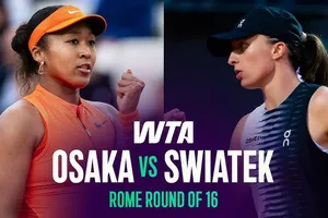 Osaka Naomi vs Iga Swiatek 2-6, 1-6: Thắng dễ Naomi, Swiatek gặp tay vợt Mỹ Jessica Pegula ở tứ kết Rome Open 2026