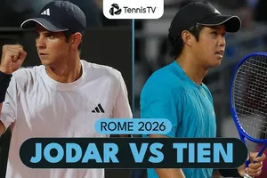 Rafael Jodar vs Learner Tien 6-1, 6-4: Tay vợt gốc Việt Learner Tien không tạo nên bất ngờ, Jodar gặp Luciano Darderi ở tứ kết Rome Open