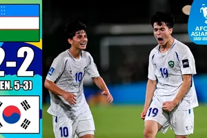 U17 Uzbekistan vs U17 Hàn Quốc 2-2: Ravshanbekov tỏa sáng cú đúp, Park Kyung-Hoon hỏng penalty, Uzbekistan vào bán kết đấu U17 Nhật Bản
