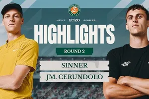 Jannik Sinner vs Juan Manuel Cerundolo 6-3, 6-2, 5-7, 1-6, 1-6: Sinner thua sốc, đứt mạch 30 trận thắng liên tiếp, Cerundolo bước tiếp vòng 3 Roland Garros