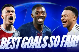 Lần lượt Kylian Mbappe, Ousmane Dembele và Harry Kane được UEFA nhắc đến trong danh sách ghi bàn Champions League 2025/26