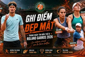 Alexander Zverev, Quentin Halys, Volodymyrivna Starodubtseva, Solana Sierra,... vào tốp ghi điểm đẹp mắt ngày thi đấu thứ 6 Roland Garros
