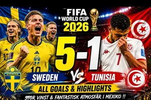 Thụy Điển vs Tunisia 5-1: Ayari xuất thần cú đúp, Isak, Gyokeres, Svanberg góp công chiến thắng tưng bừng, tạm chiếm ngôi đầu bảng F 