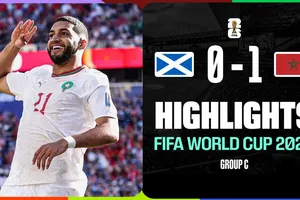 Scotland vs Morocco 0-1: Brahim Diaz kiến tạo, Saibari phá bẫy việt vị, phá lưới thủ môn Gunn, tạm xếp nhì bảng, hy vọng chiếc vé đi tiếp